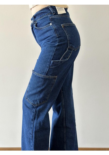 Foni Fashion Kargo Cep Uzun Paça Jean