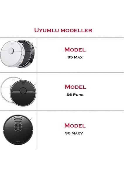 Tekno Trust Turuncu Roborock S5 Max Siyah Yan Fırçalı 7 Parça Ultra Set, S50 S6 S6 Maxv S6 Pure 7 Parça Set fiyatları