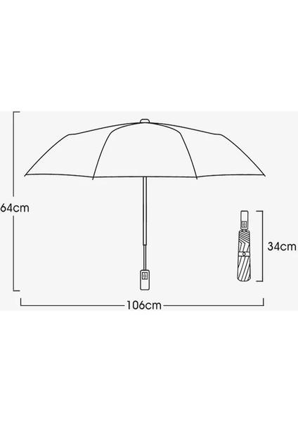 bliss umbrella 10 Telli Lacivert Şemsiye