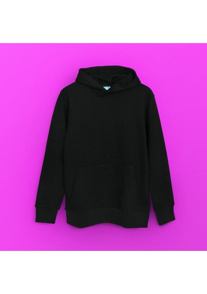 Baskısız Cepli Hoodie