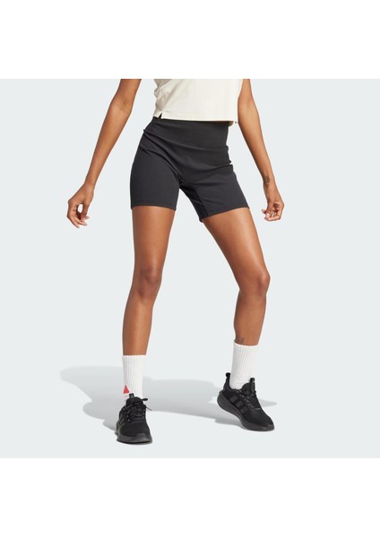 Lounge Ribbed High Waist Bike Kadın Şort modelleri