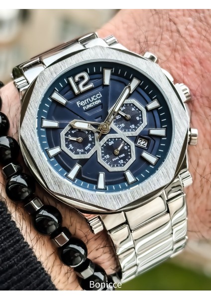 Özel Tasarım Fonksiyonarı Aktif Erkek Kol Saati+Bileklik