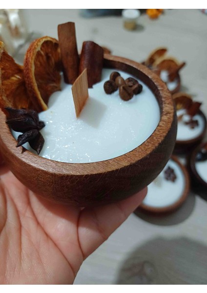 Bambu Tabakli Ahşap Fitilli Hediyelik Mum,8mart Kadınlar Günü Hediyesi,doğumgünü Hediyesi,anneler Günü Hediyesi, Dekoratif Hediyelik Mum modelleri