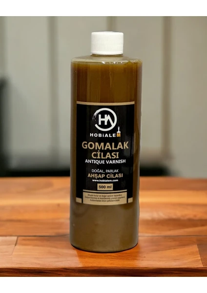 Gomalak Cilası Doğal Ahşap Verniği 500 ml Antik Vernik Shellac