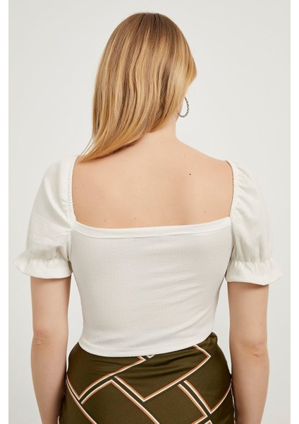 Kol Boğum Detaylı Crop Bluz indirimleri