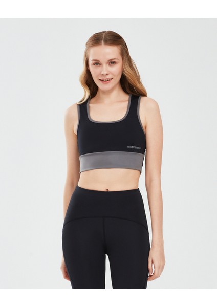 Performance Coll. W Mid Support Bra Kadın Siyah Sporcu Sütyeni S241110-001