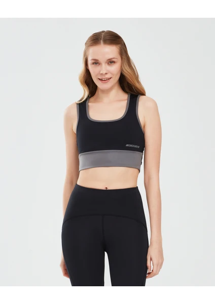 Performance Coll. W Mid Support Bra Kadın Siyah Sporcu Sütyeni S241110-001