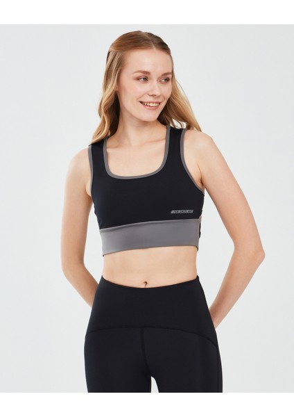 Performance Coll. W Mid Support Bra Kadın Siyah Sporcu Sütyeni S241110-001