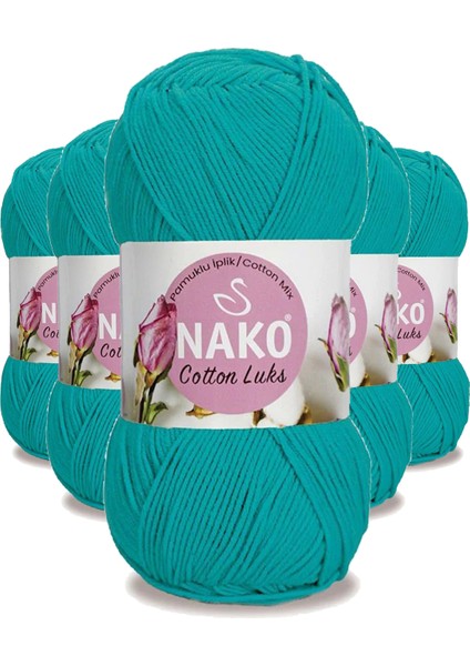 5 Adet Cotton Lüks Yelek Tunik Kazak Bluz Hırka Ipi Yünü Koyu Turkuaz 97581