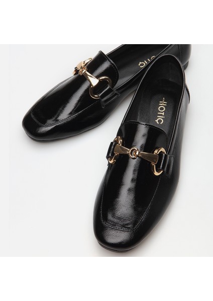 Hakiki Deri Siyah Kadın Loafer fırsatları