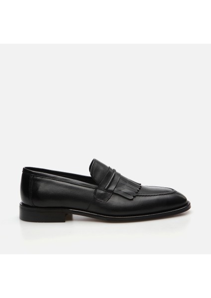 Hakiki Deri Siyah Erkek Loafer