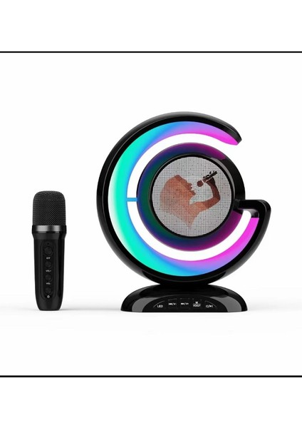 Ys 110 Rgb LED Işıklı Karaoke Mikrofonlu Taşınabilir Kablosuz Hoparlör