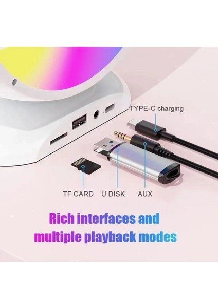 Ys 110 Rgb LED Işıklı Karaoke Mikrofonlu Taşınabilir Kablosuz Hoparlör modelleri