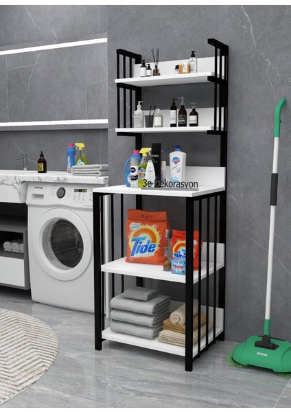 Mutfak Dolabı Raflı Mikrodalga Mutfak Banyo Çok Amaçlı Düzenleyici Kahve Köşesi Mdf 150CM