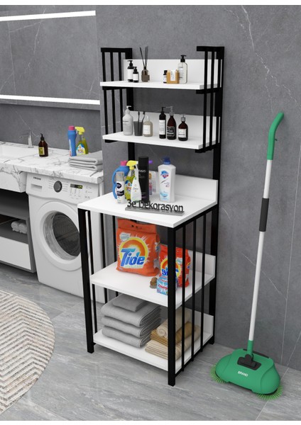 Mutfak Dolabı Raflı Mikrodalga Mutfak Banyo Çok Amaçlı Düzenleyici Kahve Köşesi Mdf 150CM