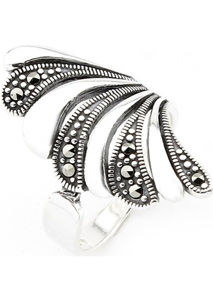 Gümüş 925 Ayar Kadın Yüzük Markazit Taşlı