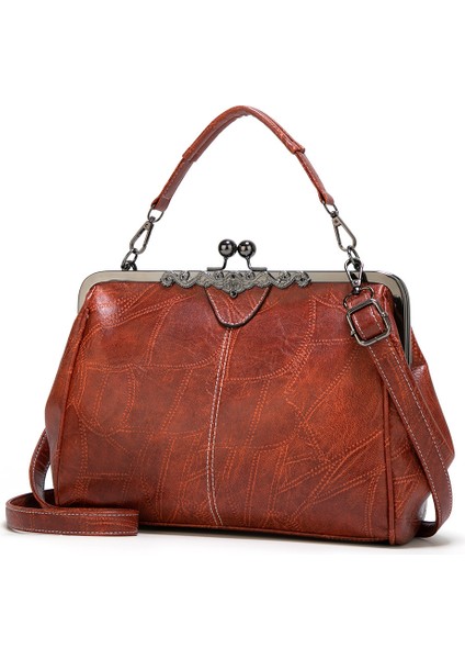 Basit Stil Kadın Omuz Çantası Yüksek Kaliteli Pu Deri Bayan Crossbody Çanta Moda Boston Tasarım Çanta Tote Çanta (Yurt Dışından)