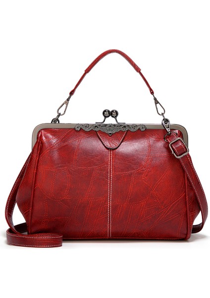 Basit Stil Kadın Omuz Çantası Yüksek Kaliteli Pu Deri Bayan Crossbody Çanta Moda Boston Tasarım Çanta Tote Çanta (Yurt Dışından)