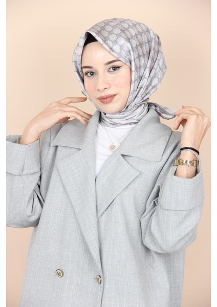 Gümüş Sensitive Twill Ipek Eşarp 11