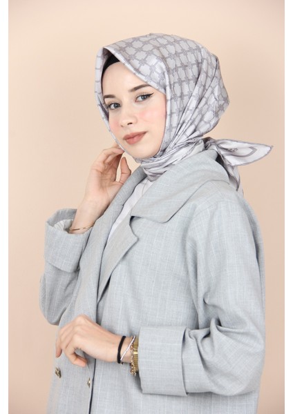 Gümüş Sensitive Twill Ipek Eşarp 11