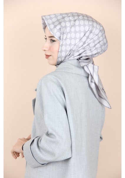 Gümüş Sensitive Twill Ipek Eşarp 11