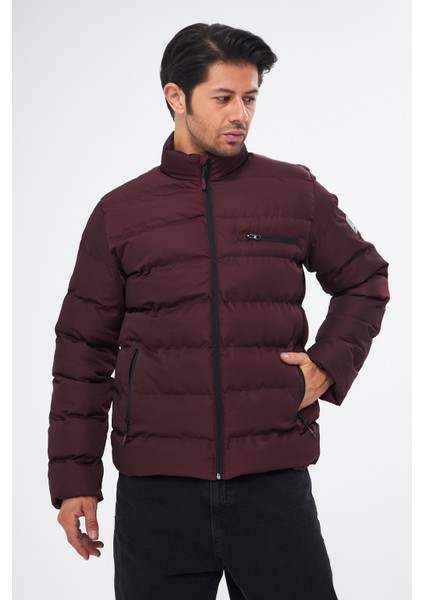 Erkek Bordo Rahat Şişme Mont Kaban Parka modelleri