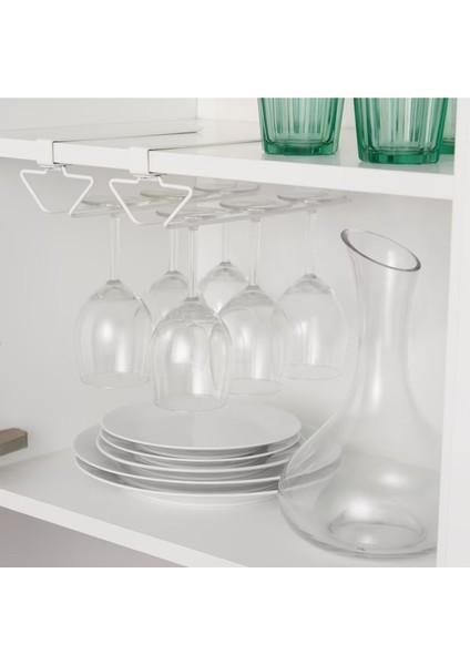 Teknotrust IKEA Palycke IKEA 29 cm çelik Rafa Takılabilen Kadeh Tutucu Raf Askısı Çelik Beyaz Şarap Kadehi Askısı fırsatları