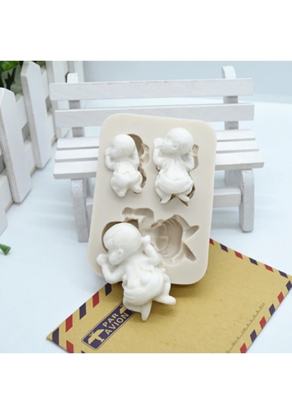 Luyou 3D Uyku Bebek Silikon Reçine Kalıpları Fondan Kalıpları Kek Dekorasyon Araçları Pasta Mutfak Pişirme Aksesuarları FM114 (Yurt Dışından) modelleri
