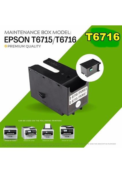 Epson Workforce Pro WF-C5210DW T6716 Bakım Kiti (C13T671600) Maintenance Box Uyumlu Muadil Atık Tankı - 45.000 Sayfa