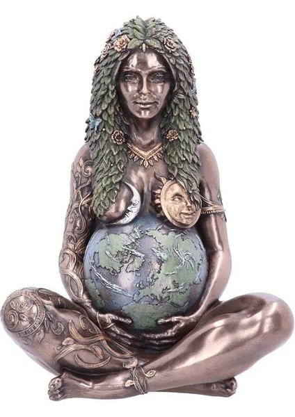 Kahverengi Tarzı Iskandinav Reçine Heykeli Dünya Zafer Tanrıçası Giya Anne Heykel Süsler Oturma Odası Ev Dekorasyon Masaüstü Figürler (Yurt Dışından)