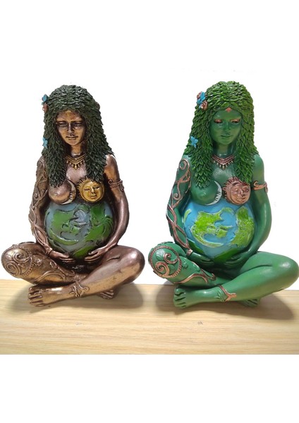 Kahverengi Tarzı Iskandinav Reçine Heykeli Dünya Zafer Tanrıçası Giya Anne Heykel Süsler Oturma Odası Ev Dekorasyon Masaüstü Figürler (Yurt Dışından) fiyatları