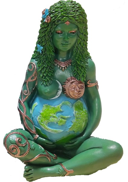 Kahverengi Tarzı Iskandinav Reçine Heykeli Dünya Zafer Tanrıçası Giya Anne Heykel Süsler Oturma Odası Ev Dekorasyon Masaüstü Figürler (Yurt Dışından) fırsatları