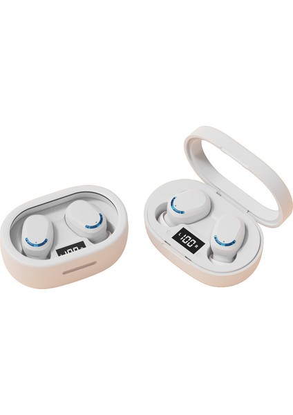 M2 Dijital Ekran Kablosuz Kulaklık Yeni Şeffaf Kapaklı Kulak Içi Bluetooth Kulaklık (Yurt Dışından)