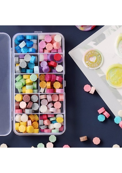 No.7 Tarzı 10 Izgara Dıy Altın Mühür Mumu Kutu Seti Sızdırmazlık Boncuk Zarf Düğün Ambalaj Hediyeler Iş Scrapbooking Damgalama (Yurt Dışından)