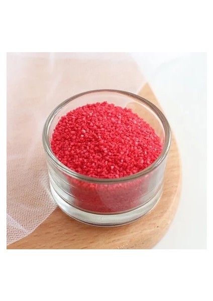 Kırmızı Stil Diy Çocuk Şeffaf Jöle Mum Deniz Renk Süsler Dekorasyon Kokulu Mum Dekorasyon Ince Kum Taş Malzemesi (Yurt Dışından)