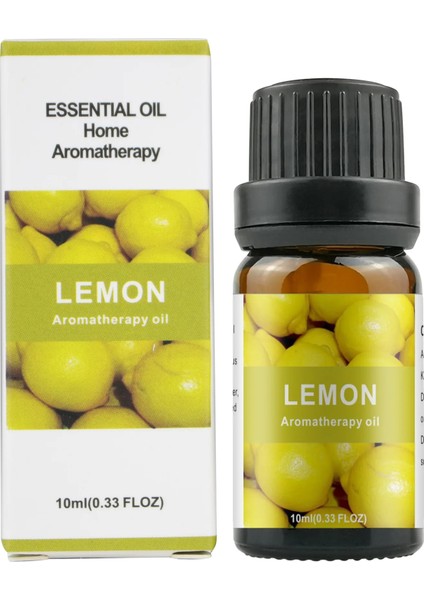 Limon Tarzı 10ML Suda Çözünür Aromaterapi Uçucu Yağ Doğal Bitki Uçucu Yağ Nemlendirici Aromaterapi Taş Ev Kokuları (Yurt Dışından)