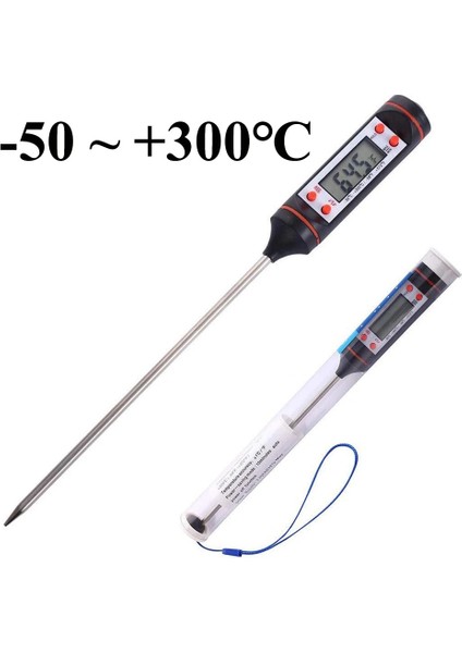 Siyah Stil 15 cm Uzun Prob Dijital Termometre Dıy Mum Yapımı Aracı Ölçü Sıvı Soya Parafin Balmumu Pişmiş Süt Et Balmumu Erir Malzemeleri (Yurt Dışından) modelleri