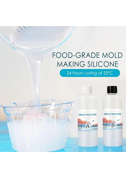 500G Tarzı G Dıy Silikon Kalıp Yapımı Ab 1:1 Sıvı Kauçuk Silicona Liquida Para Kalıp Hızlı Sertleşen Kalıp Yapımı Silikon Kiti Kürlenmiş (Yurt Dışından) fiyatları
