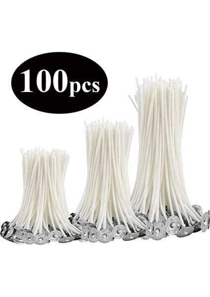 100 Adet Tarzı Mokeless Mum Fitilleri cm Önceden Mumlanmış Pamuk Çekirdek Fitilleri Metal Sürdürülebilir Sekmeler ile Dıy El Yapımı Mum Yapımı Araçları (Yurt Dışından) fiyatları
