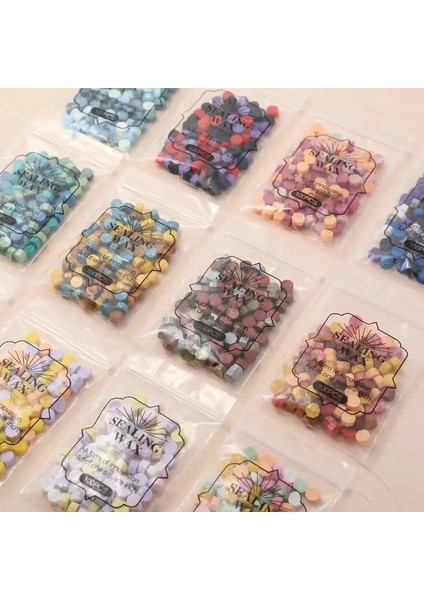 No.21 Stili Özel Mühür Için 100 Tane Küçük Torba Sekizgen Balmumu Parçacıkları 35G Renkli Karışık Renkli Mühür Zarf Mum Yapımı (Yurt Dışından) fiyatları