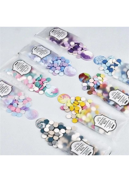 100 Adet-Aa Tarzı Retro Sızdırmazlık Balmumu Boncuk Torbalı Ayçiçeği Mühür Mumu Damga Boncuk Dıy Scrapbooking Kartları Parti Davetiyesi El Sanatları Dekorasyon (Yurt Dışından)