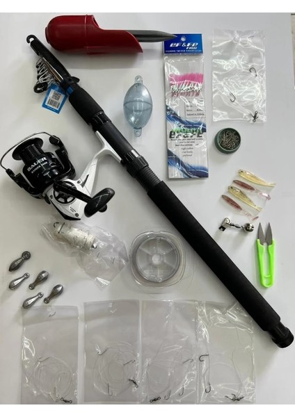 Bauer Makine Kaliteli Olta 3 Metre Kamışı Seti