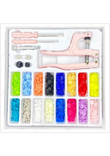 Çıt Çıt Makinesi El Pensesi Renkli Plastik Çıt Çıt Çakım Seti 16 Renk