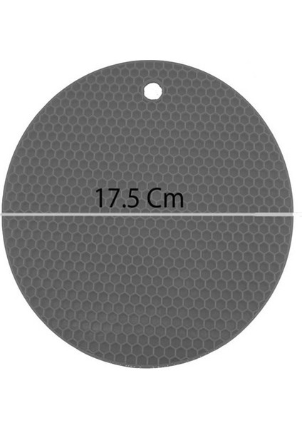 2'li Silikon Nihale, Petek Desenli Kalburbastı Kalıbı, Tutacak Kırmızı/gri Çap: 17,5cm