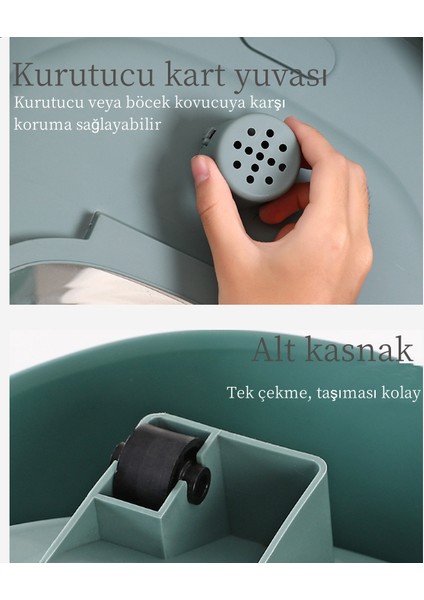 Büyük Kapasiteli Katlanabilir Evcil Kedi Maması Saklama Kovası (Yurt Dışından)