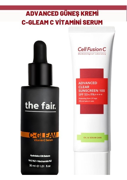 Advanced Güneş Kremi the fair. C Gleam C Vitamini Serum