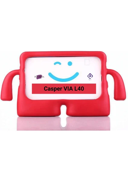 Casper Via L40-G 10.4 Inç Uyumlu Fuchsia Ibuy Standlı Eğlenceli Çocuk Ruhlu Tablet Kılıfı