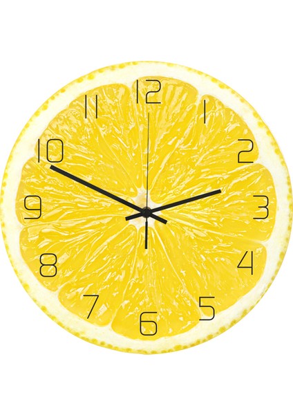 Meyveli Duvar SAATI-CC094 Duvar Saati: Limon (Yurt Dışından)
