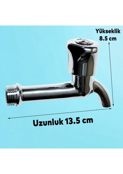 Uzun Musluk Süzgeçli Tuvalet Bahçe Lavabo Musluğu Ara Musluk