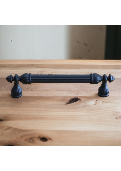 Şah Kulp Mobilya Mutfak Dolabı Çekmece Dolap Kulpları Kapak Kulpu Kulbu Siyah 128 mm Metal